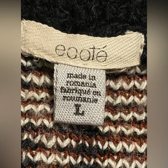 Ecote Urban Outfitter Open Front Cardigan Women Large Geometric Multicolor comfy - Picture 2 of 16